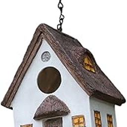 ARTISOUL® Hanging Bird Houses Weather Resistance Rustic Style Birdhouse for Yard Trees White | Yard, Garden & Outdoor Living | Bird & Wildlife Accessories | Birdhouses-image-24