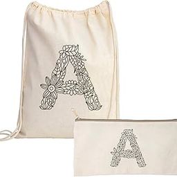 adhyah Reniccaa Alphabet A to Z Drawstring Canvas Bag with Pouch for Kids | Ideal for Painting, Drawing, and Coloring | Creative Gift for Birthday Parties-image-35