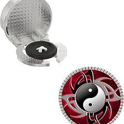 – Snap-on Shirt Button Cover Cufflinks Set for Men - Ying Yang Style-image-17