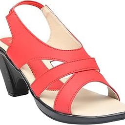 Women's Red & Beige Synthetic Leather Formal Shoes-picture-11