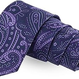 The Blissful Stir Purple Colored Microfiber Necktie For Men-picture-52