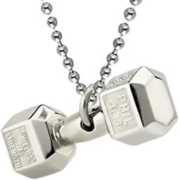 Stainless Steel Dumbbell Pendant Necklace – Gym Fitness Bodybuilding Jewelry for Boys & Girls-image-26