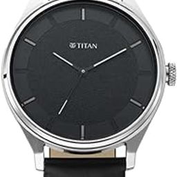 Men's Minimalist Zen Analog Watch: Sleek Brown DialLeather Strap with Contrast Hands-NS1802SL11/NT1802SL11-28