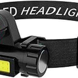 CURISSA USB Rechargeable Waterproof Headlamp - Zoomable LED Headlight with Adjustable Angle, Lightweight Design for Outdoor Adventures, Camping, Hiking, Fishing & Work-97