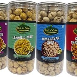 Nut N Care ROASTED MAKHANA (HIMALAYAN SALT, LEMON & MINT, BERBEQUE & SWEET THAI CHILLI FLAVOUR) (PACK OF- 4) 100G EACH-image-81
