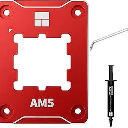 AM5 Contact Frame Set, CPU Holder for AM5 Socket, Easy to Install Anti Bending Fixing Frame, Includes 4 Screws, 1 Screwdriver, 1 Frame, 1 Thermal Paste-image-49