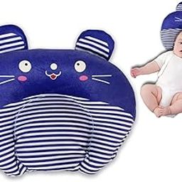 Synlark® Rai Baby Mustard Seed Pillow with Supersoft Fur Fabric | 0-18 Months Infant Pillow | Cartoon Prints | Head Shaping & Neck Support Cushion for Baby Sleep (Royal-Blue)-image-49