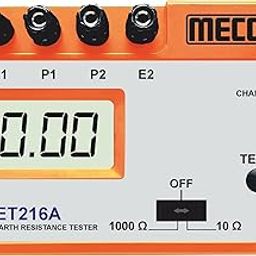 MECO-G R-DET 216A DIGITAL EARTH RESISTANCE TESTER 10 Ω ~ 0~1000 Ω comes WITH required KIT Bag By Skyking MADE IN INDIA-picture-14