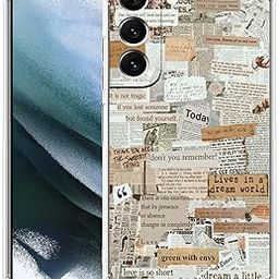 malegaon Old Newspaper Collage Case for Samsung Galaxy S21,Aesthetic Vintage Retro Pattern,Soft TPU Full Cover for Galaxy S21-image-26
