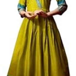 Stylish Cotton Rayon Anarkali Dress Long Flared Indian Ethnic Wear for Women, Perfect for Puja, Cultural Events.-image-24