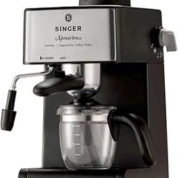 SINGER Xpress Brew - Espresso Cappuccino Coffee Maker - Carafe Capacity 4 Cups (800 Watts, Black)-image-53