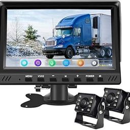 7 Inch 2-Channel DVR IP68 Reverse Camera 1080P AHD Parking Monitoring System TF Card Recorder 2 PCS Driving Monitor for Trucks-image-53