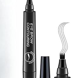 Tiyafuro Eyebrow Liquid Makeup Pen with 4 Micro-Fork Tip Brow, Waterproof, Long-Lasting & Smudge Proof, Microblading Clear Eyebrow Pen Stays on All Day (Black)-picture-11