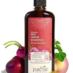 Pureus Herbals Shreekesha Red Onion Sulphate & Parabene Free Shampoo for Stronger Healthy Hair, Hair Fall Control, Hair Growth & Boost Scalp Health | Herbal Hair Cleanser with Ayurvedic properties & Pure Natural Ingredients for Women & Men (400 ml)-image-97