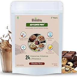 Bistilite Advance Pro+, Boost Healthy Growth Nutrition Powder,2+Years,With 24 Essential Vitamins&Minerals Strength,Energy,Height Gain,Boost Immunity,Strenghthens Bones&Brain Development Chocolate Flavour-(300gm)-image-10