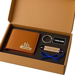 Customised Rakhi Gift for Brother - Personalized Wallet, & Rakhi Combo Unique Rakhi Gifts for Bhai Name Engraved Rakhi Gift Box for Raksha Bandhan-15