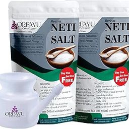 OREAYU Jal Neti Salt for Jala Neti Yoga with jala neti pot 200g +200g with neti pot-14