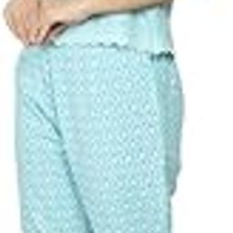 Women's Chikankari Embroidered Cotton Short Sleeves Top with Pant Set (Sky Blue)-image-2