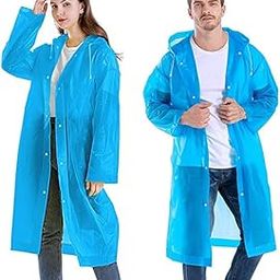 EVA Waterproof Rain Coat Hooded Outdoor Water Resistant Portable Suit for Men & Women (1 Pc, Blue)-image-87