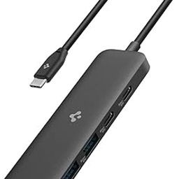 Spigen 4-in-1 USB Hub 3.2 gen1 5Gbps and 2 USB-A with 5Gbps, 2 USB-C with 5Gbps Lightweight Portable hub - Black-image-26