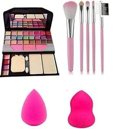 Women's & Girl's TYA Fashion 6155 Multicolour Makeup Kit with 5 Pink Makeup Brushes Set and 2 Pink beauty Blenders- (Pack of 8)-picture-33
