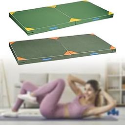 ATORSE Gymnastics Mat Sturdy Strength Training Folding Exercise Mat for Indoor Kids Oxford Cloth-picture-10