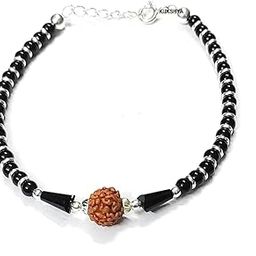 JEWELLERS Exclusive 925 Sterling Silver Rudraksha Nazariya Bracelet Adjustable for Women & Girls (GB 038)-image-79