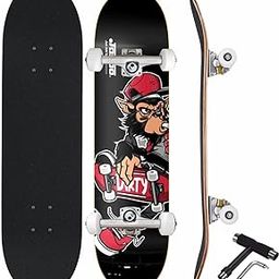 Jaspo DIRTY MONKEY 31 x 8 Inches Canadian Maple 7-Layer Skateboard Complete Fully Assembled Kids/Boys/Girls/Youth/Adults – Made in India (DIRTY MONKEY)-47
