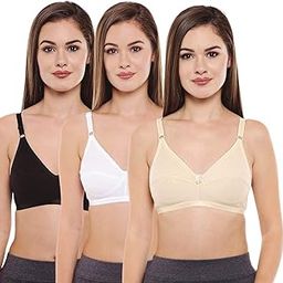 Women's Cotton Non Padded Wire Free Sports Bra Multicolored-picture-16