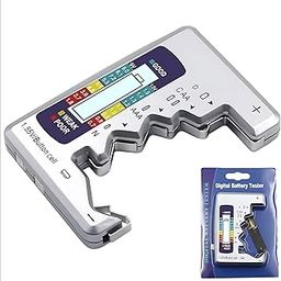 Battery Tester, Digital, 24x7 eMall, AA, AAA, 9V, C, D, N, Button Cell, Portable (Silver)-31