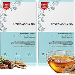 Namhya Liver Cleanse Tea with Harad & Milk Thistle - Pack of 2 (50 tea bags) | Ayurvedic Tea | Liver Cleanse Detox & Repair | Liver Detox Supplement-image-45
