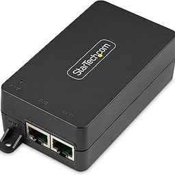 StarTech.com 1-Port 10Gbps PoE++ Injector, 60W, 2.5/5/10G Ethernet/10/100/1000Mbps, PoE++ (802.3af/802.3at/802.3bt)-8