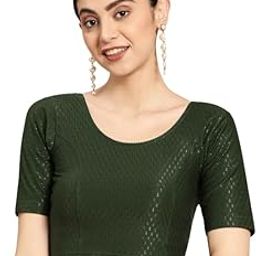 Readymade Blouse Cotton Elbow Sleeve for Women Saree, Choli, and Shrug-image-13