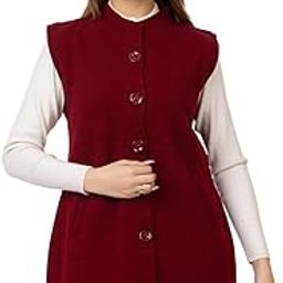 Winter Wear/Casual Wear/Outdoor Wear/Wool Blend/Round Neck/Solid/Sleeveless Nehru Jacket(4434)-image-10