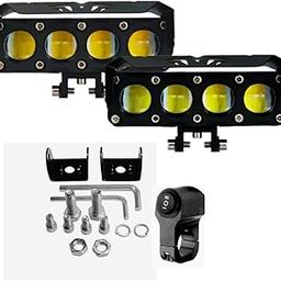 Royal Piston™ Future 4 Lens Fog Light With 100W Spot Laser Beam High Low Beam For Bike/Car/Thar/Original New Model-22