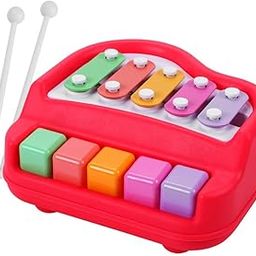 FunBlast Xylophone - Xylophone for Kids, Kids Musical Instruments, Kids Xylophone, Xylophone for 1 Year Old, Kids Drums & Percussion, Hammering & Pounding Toys, Hand Knock Piano Toys (Red)-picture-23