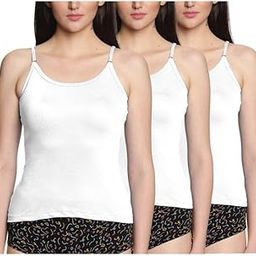 Women's Cotton Rich Camisole with Adjustable Strap(Pack of 3)(Color May Vary)-image-83