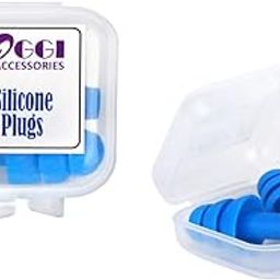 VIAGGI Soft Silicone Blue Ear Plugs Noise Reduction for Sleeping, Meditation, Swimming Adult and Child- 2 Sets-image-66