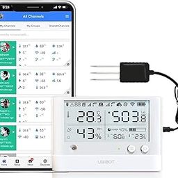 UbiBot Wireless Remote Smart WS1 Pro + Soil Temperature Moisture + Temperature Humidity Ambient light Sensor 2.4GHZ Wifi Free 24/7 Alerts & History Data Logger Monitor Anywhere! IFTTT-picture-25