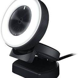 Razer Kiyo Streaming Webcam: 1080p 30 FPS / 720p 60 FPS - Ring Light w/Adjustable Brightness - Built-in Microphone - Advanced Autofocus, Black - RZ19-02320100-R3M1-11