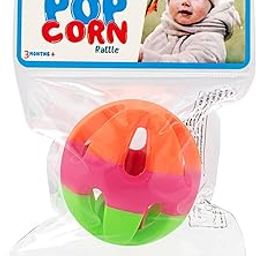 Sunny Pop-Corn Activity Rattle for Infants - BPA-Free, Non-Toxic Plastic Baby Toy | Safe & Engaging for Newborns (0M+)|Orange-image-77