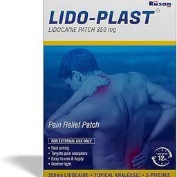 LIDO-PLAST Lidocaine Pain Relief 5 Patches 350mg each (Pack of 1) | Provides Relief from Nerve Pain, Joint Pain & Back Pain | Fast Acting | Topical Anesthetic | Instant Pain Relieving Patches-image-34