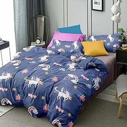 PRISCILLA 350 TC Super Soft Kids Single Bed Reversible AC Blanket/Duvet Comforter with 1 Kids Single Bed Matching Bedsheet + 1 Pillow Cover. Set of 3 Pieces. (Design 8)-image-7