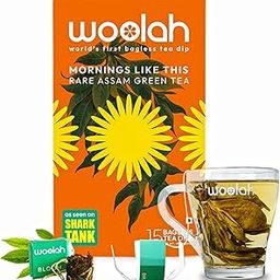 Woolah Rare Assam Green Tea, Organic Bagless Tea Dip (15 Dips /30 Cups) 100% Plastic Free, Natural Whole Leaf, High Egcg Anti-Oxidants Supports Weight Management, Skin And Heart Health-image-44