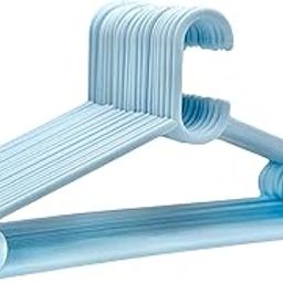 Happy Cove Eco - Friendly Sturdy Cloth Hanger for Wardrobe and Cupboard Rice Husk & Bamboo Fiber Sustainable Durable | Saree Hanger | Cloth Hanger l Dress Hangers | Set of 24 | Chroma Blue-image-1