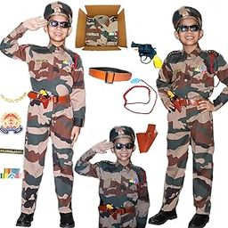Rudra Fancy Dress Army Costumes for kids police costume & BSF csotumes subhash chandra bose costumes fancy dress costumes for age group 3 to 12 yrs-31