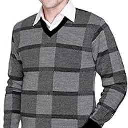 Full Sleeve V Neck Woollen Sweater for Men-image-23