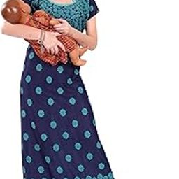 Nursing Maternity Feeding Nighty for Womens/Girls (Printed)-image-27