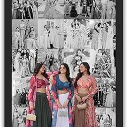 PlexiCrafts Customized Friendship Collage Photo Frame for Best Friends, Sisters, Couple, 10x13 Inches, Black, Engineered Wood, Wall Mount, Photo Collage Frame-image-99