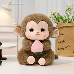 HUG 'n' FEEL SOFT TOYS – Cute Monkey 25cm Soft Toy Plush Toy | Big Stuffed Animal | Ultra Soft, Huggable & Cuddly Gift for Kids, Girls, Boys | Perfect for Birthday, Valentine’s Day-0
